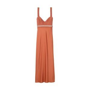 A.L.C Talia Satin Midi Dress Burnt Terracota NEW NWT